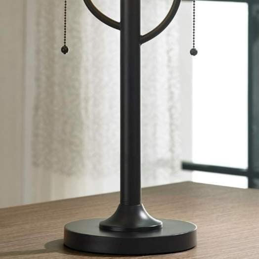 Stained Glass Drum Shade Crème Vines Table Lamp Accent Reading Tiffany Style