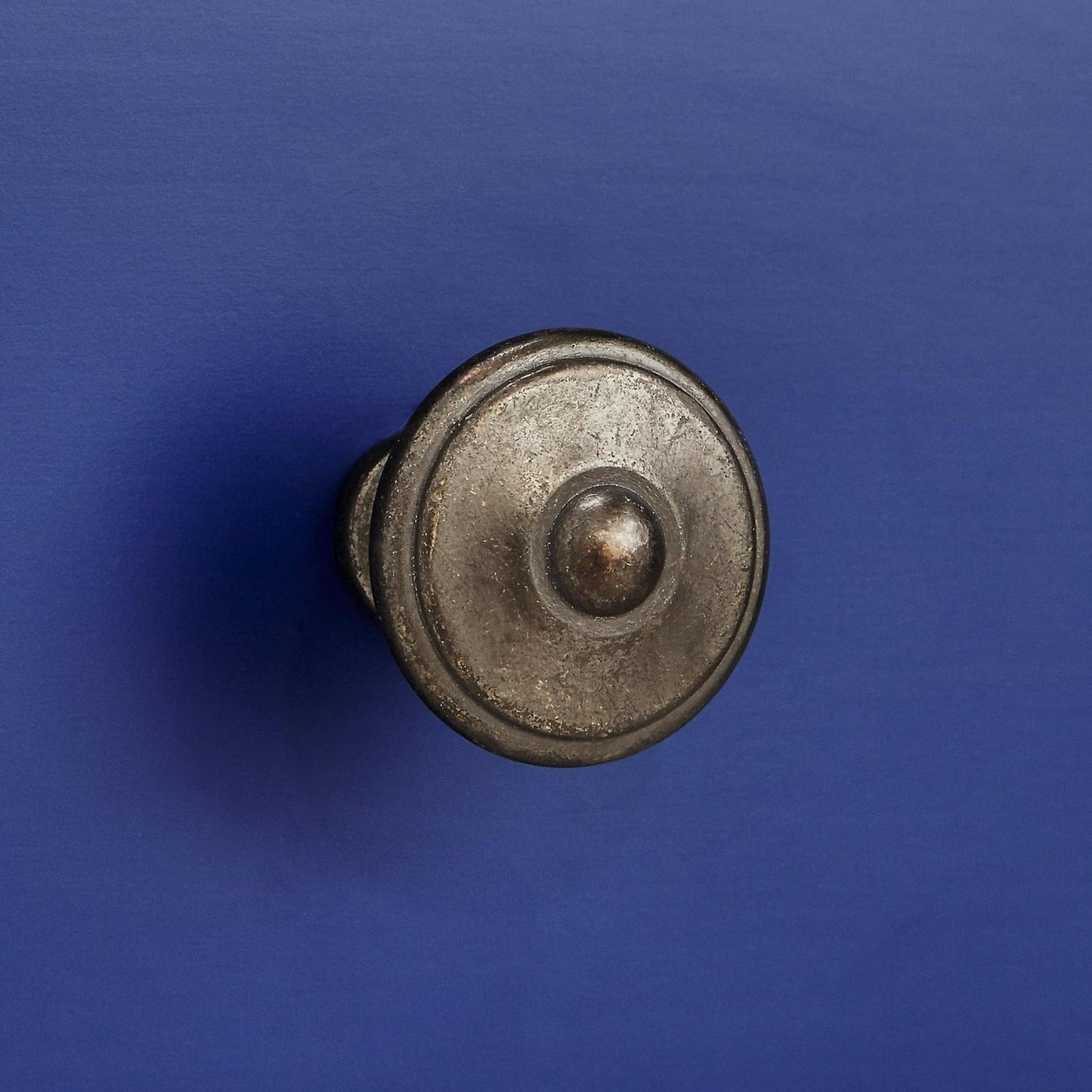 2 Drawer Minimalistic Office Desk Table with Helix Legs in Indigo Blue Finish