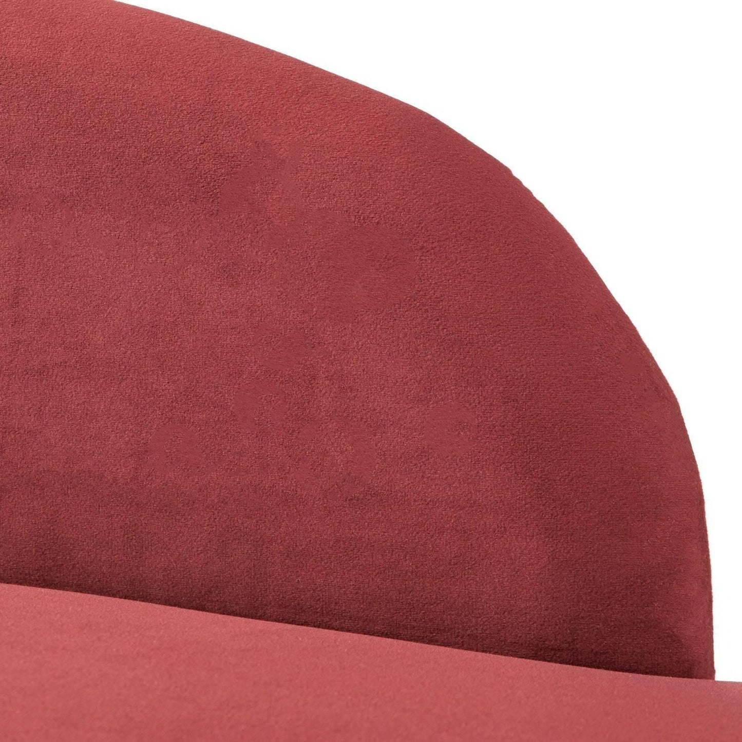 Burgundy Finish Upholstered Chaise Lounge with Storage Compartment