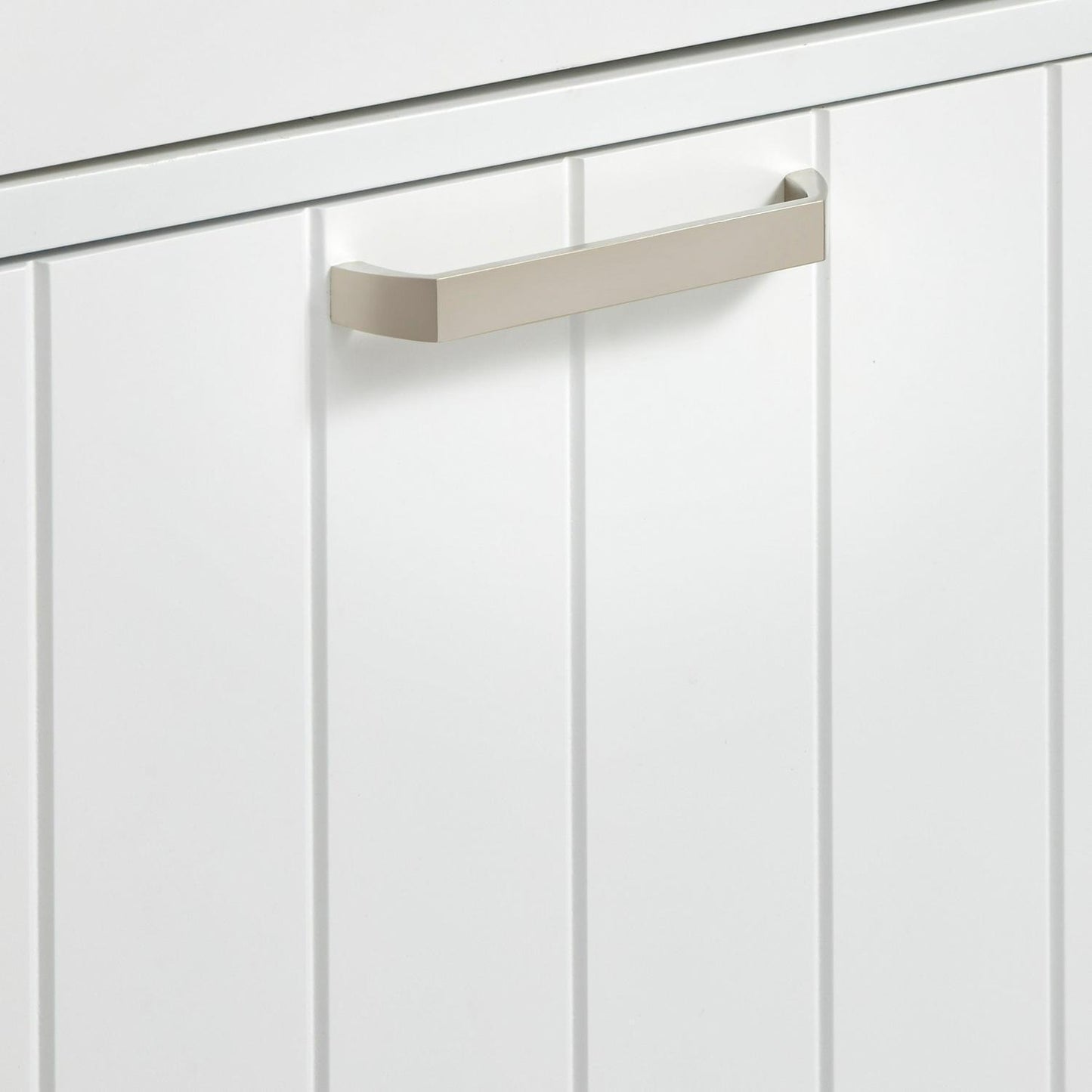 White Rolling Kitchen Serving Storage Cart Natural Finish Top