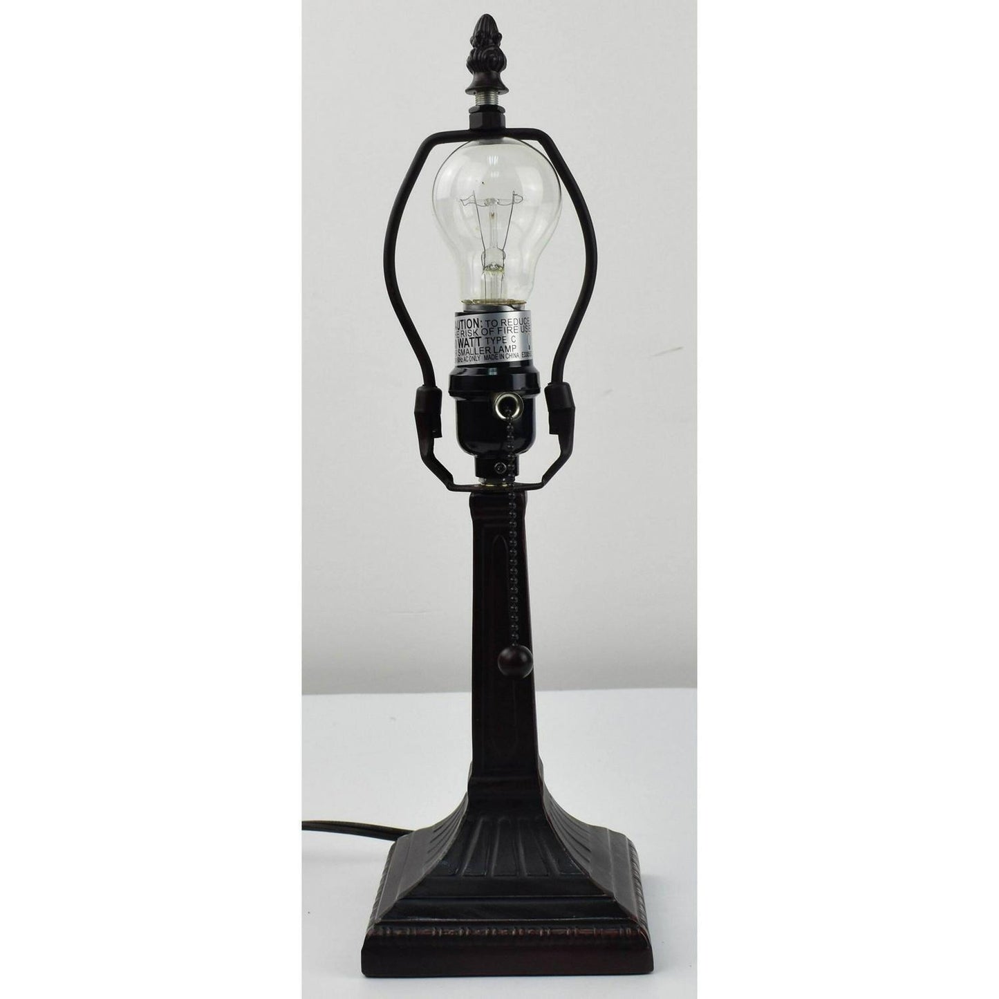 16-inch Tiffany Style Stained Glass Mini Floral Mission Accent Table Lamp