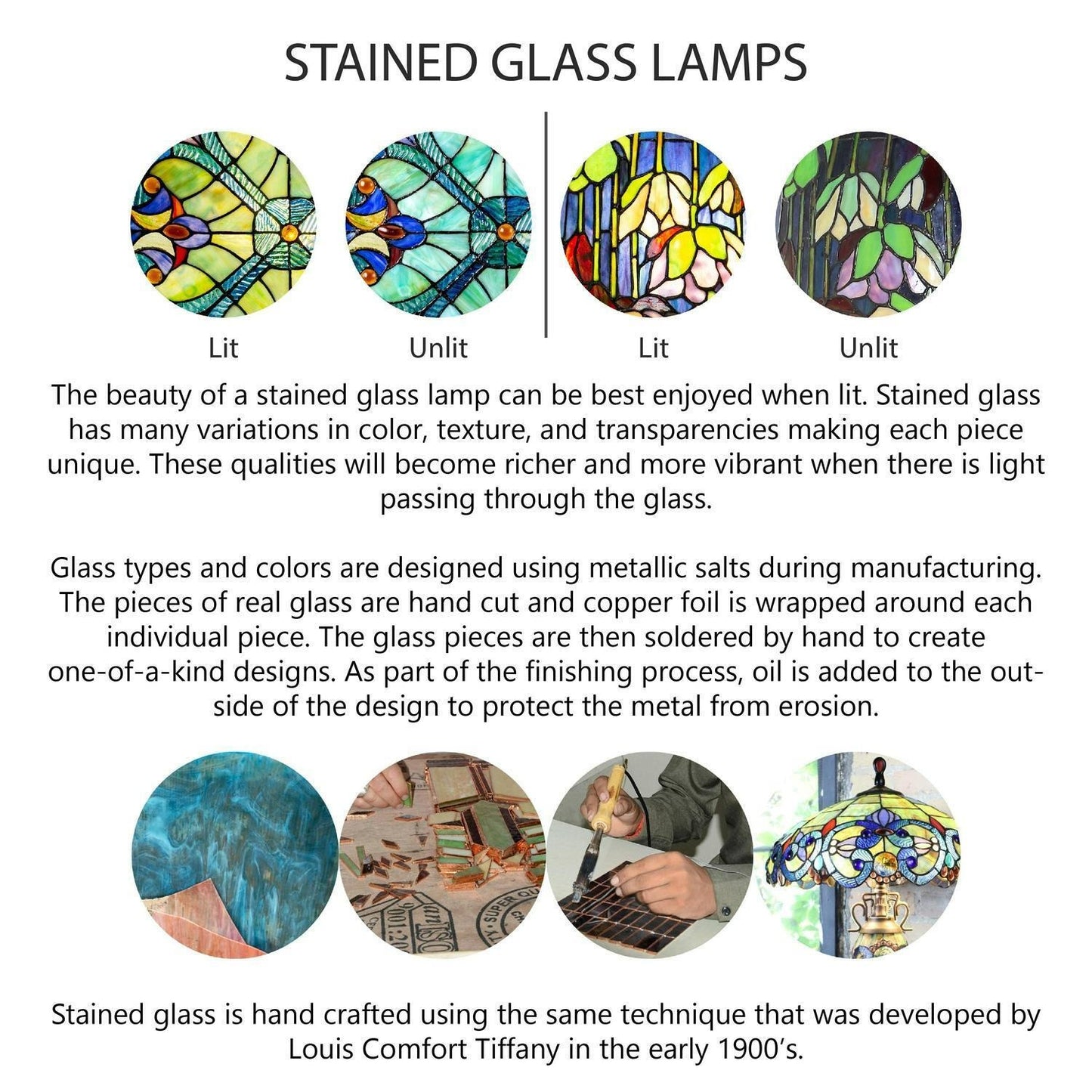 Ceiling Fan Multicolored Oil-Rubbed Bronze and Stained Glass 3-Light 52-Inch