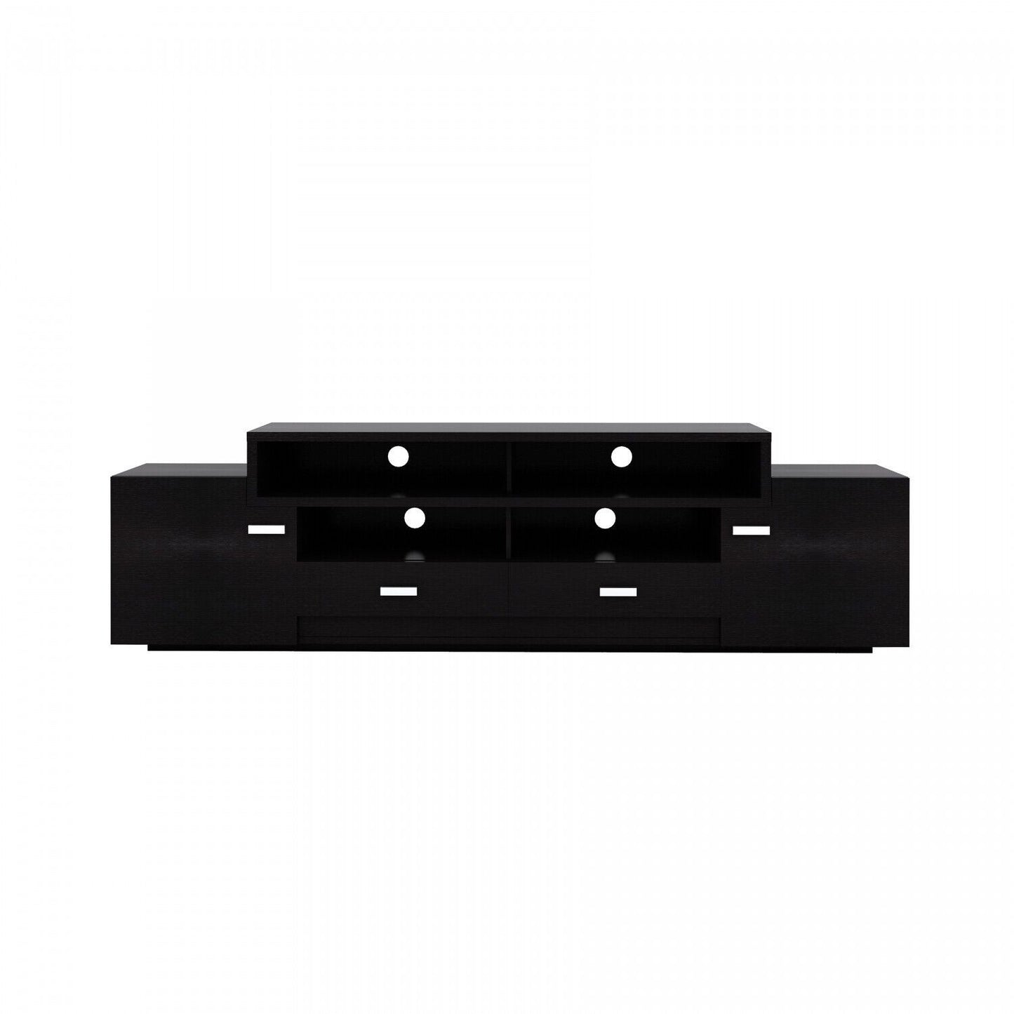 Tiered TV Stand Media Storage Entertainment Center for Large TV Cappuccino Fin