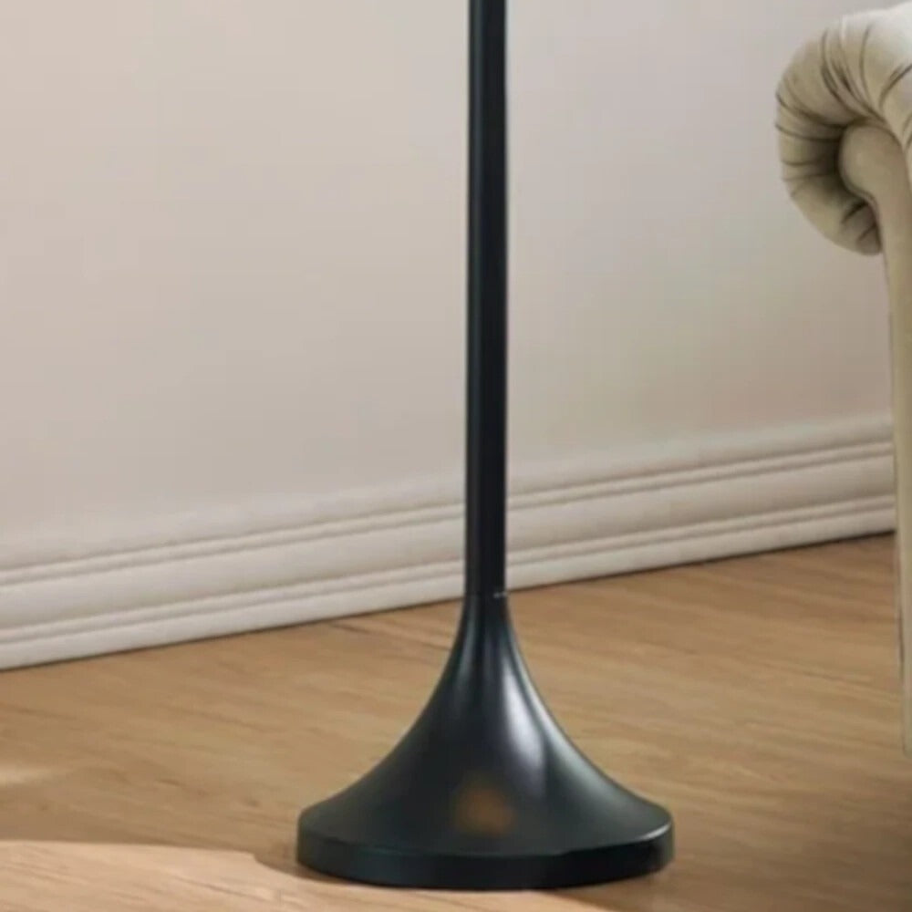 Elegant Green and Creme Tiffany Style Stained Glass Floor Lamp Drum Shade