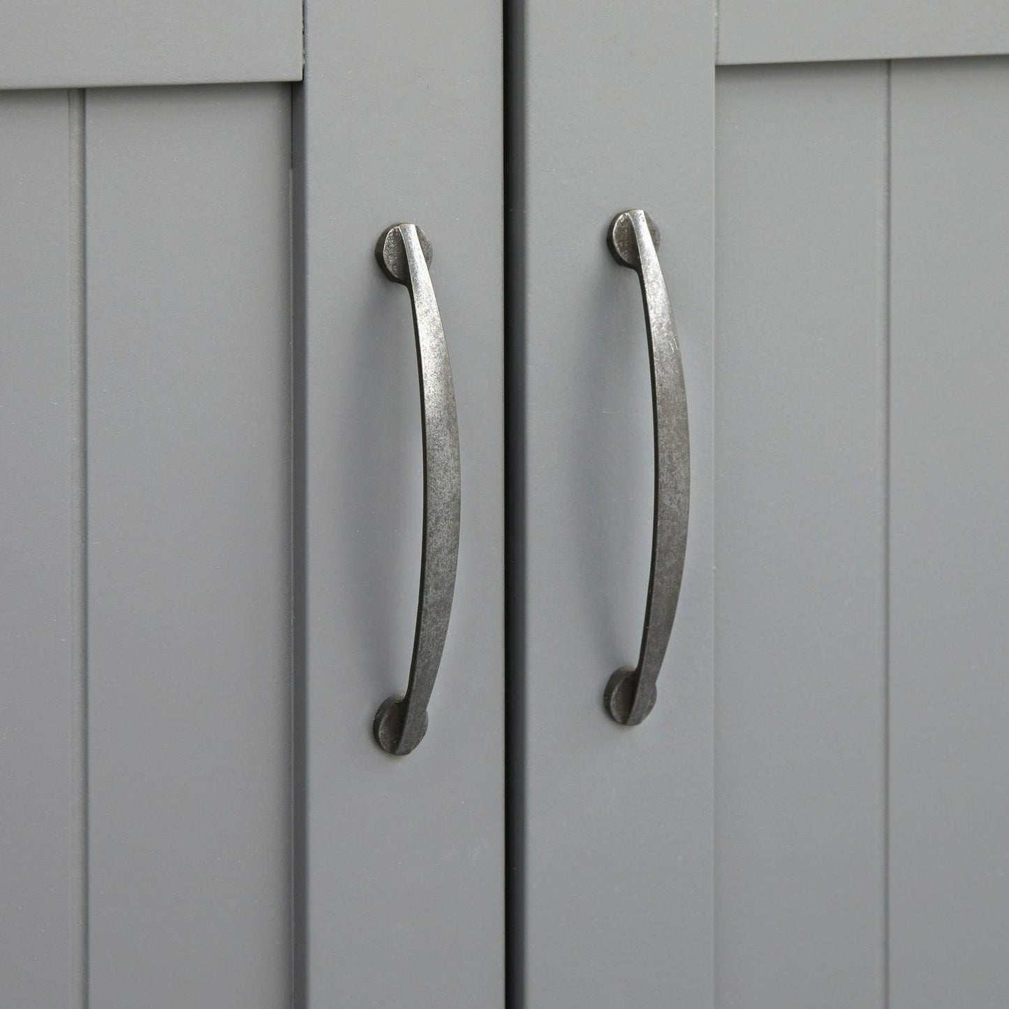 Country Style Dining Buffet Storage Cabinet Sideboard Grey Finish