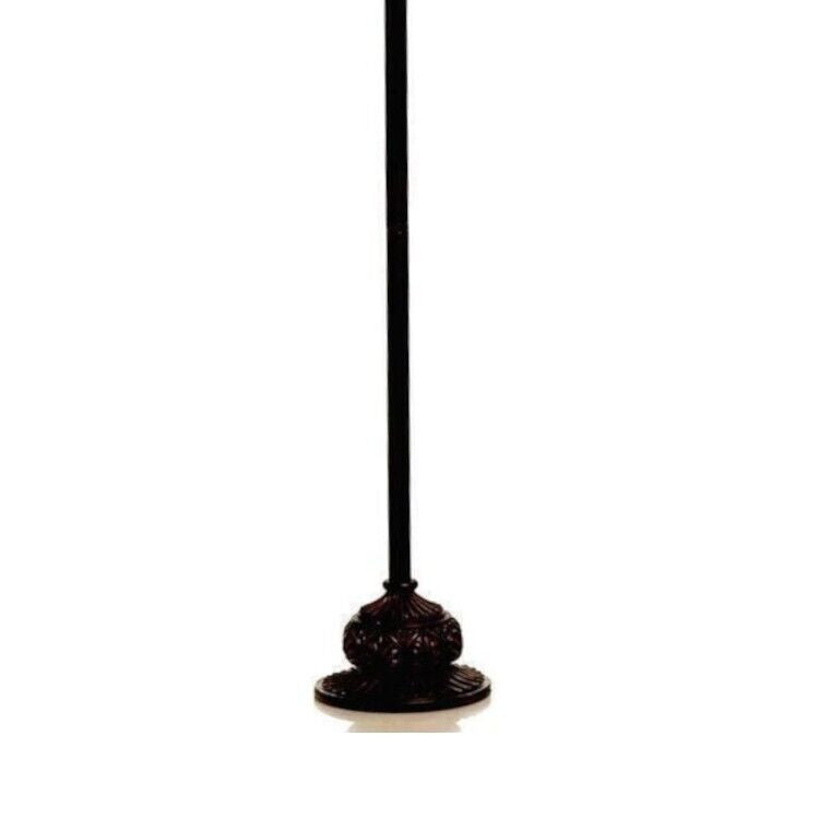 3-Light Victorian Tiffany Style Red Stained Glass Floor Lamp