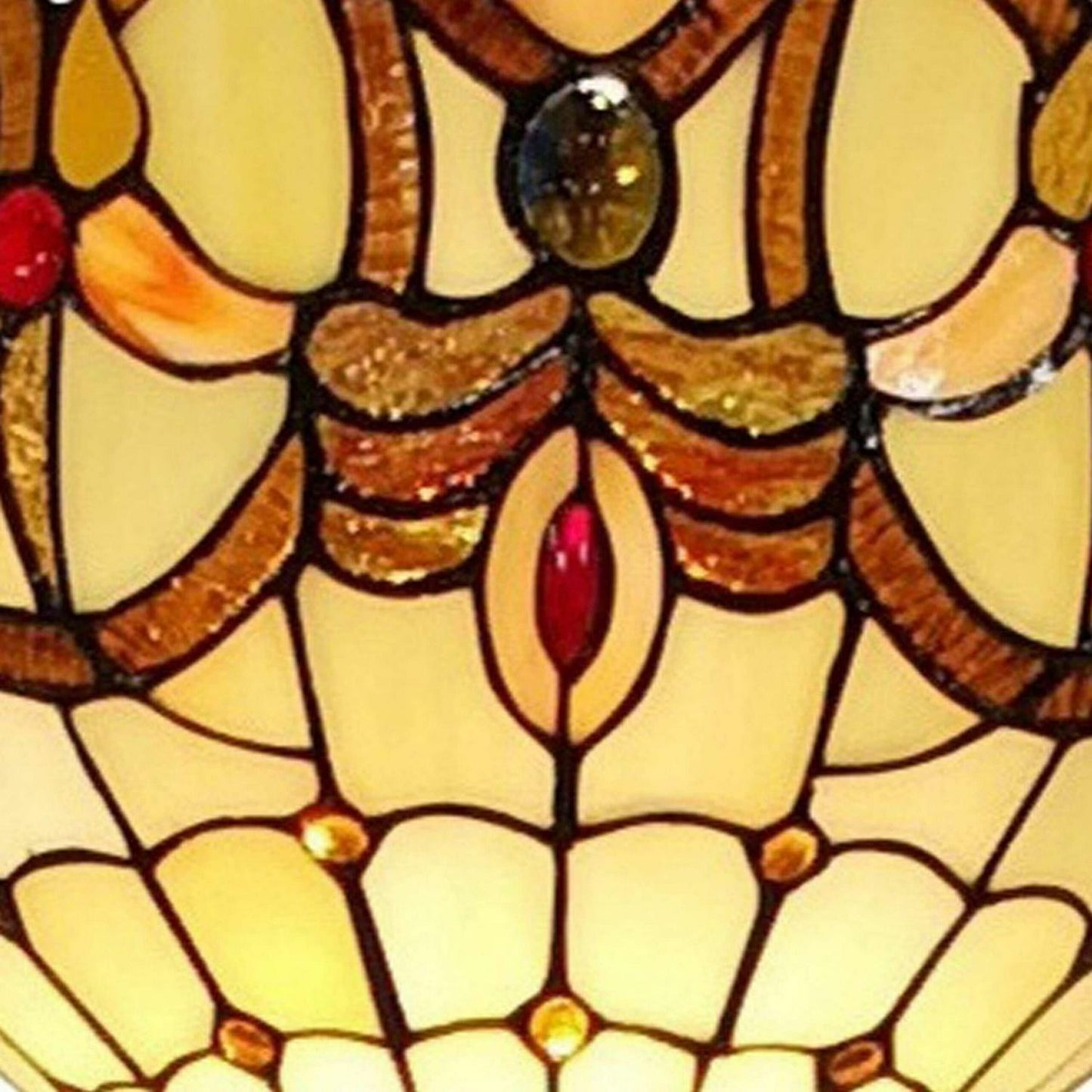 Tiffany Style Floor Lamp Torchiere Standing 72in Tall Stained Glass Reading Lamp