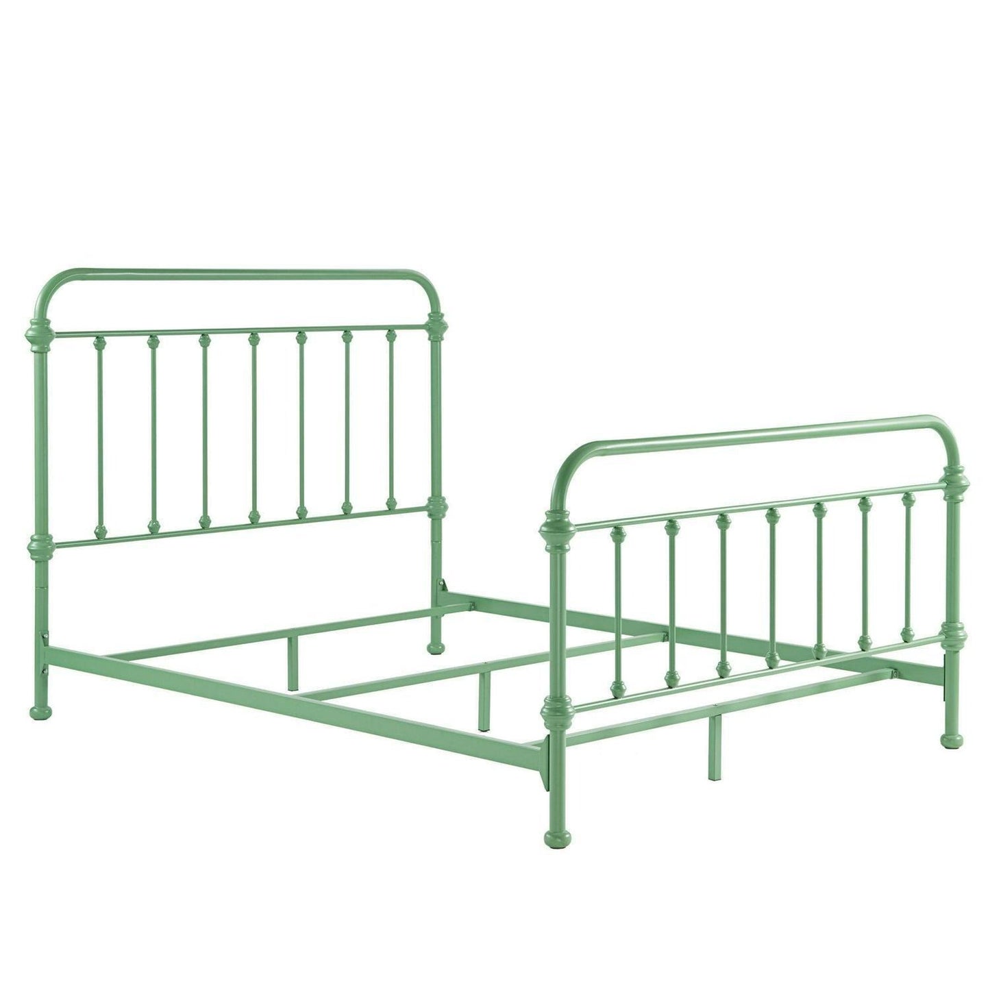 Classic FULL Size Metal Bed Traditional Country Style Meadow Green Finish