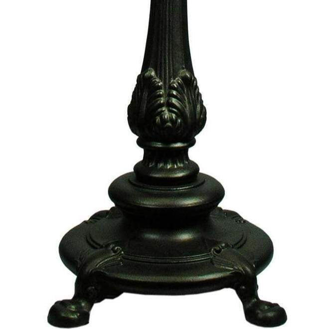 Floral Rose Design Stained Glass Tiffany Style Table Lamp 27in