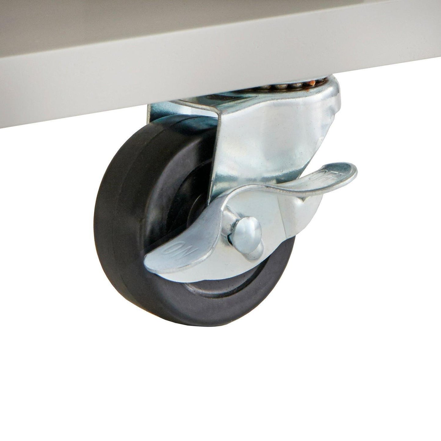 Grey Rolling Kitchen Serving Storage Cart Natural Finish Top