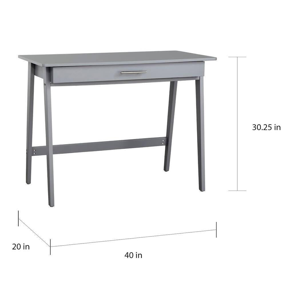 GREY Finish Minimalistic Style Desk with Drawer for Office Study Home Computer