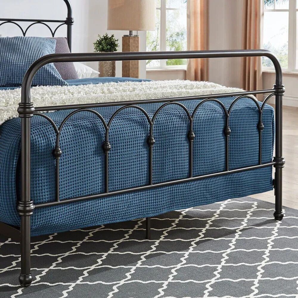 Classic Style Dark Bronze Finish Casted Knot Metal Bed in FULL Size