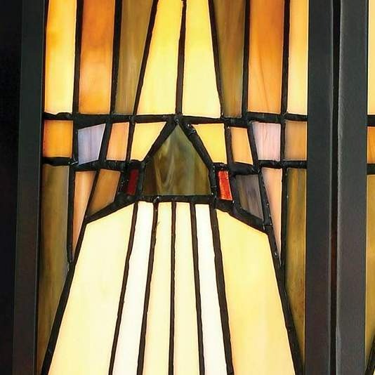 Outdoor Wall Sconce Porch Light Tiffany Style Stained Glass