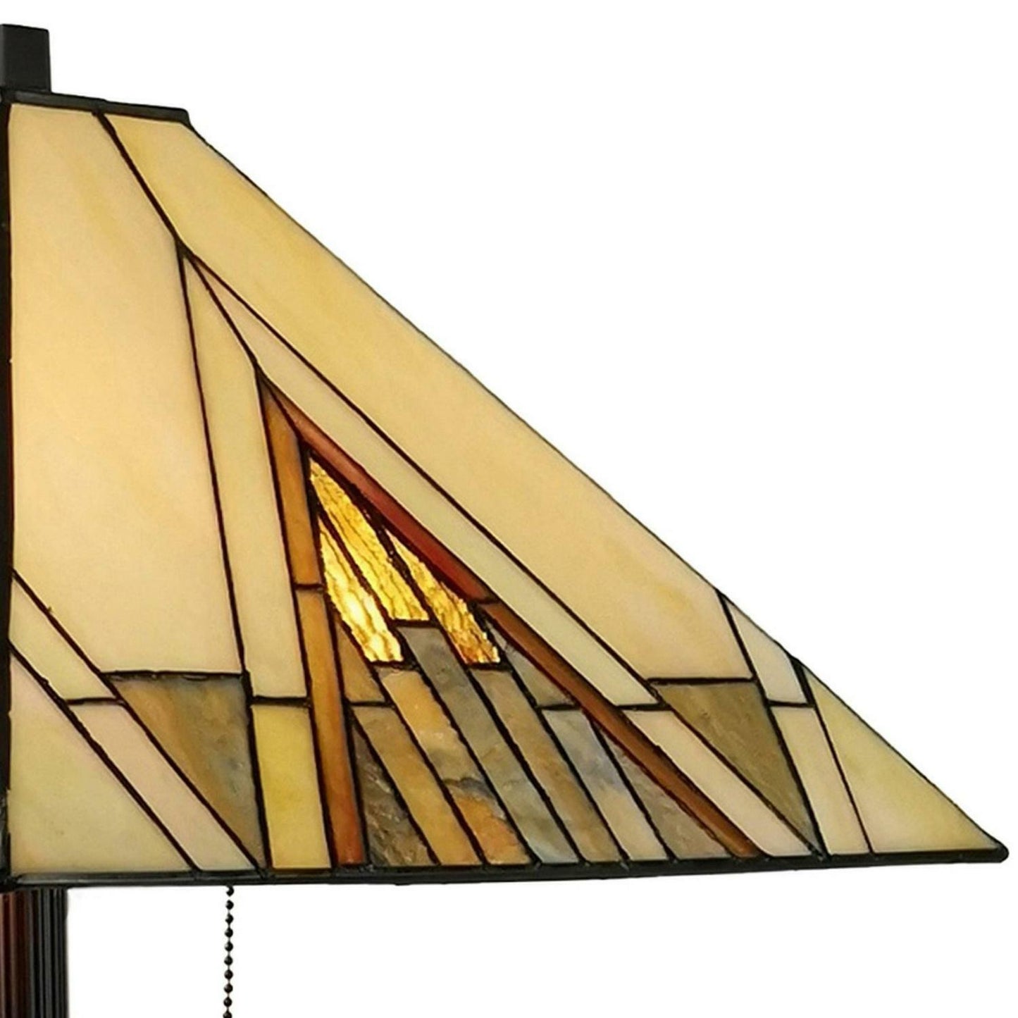 Pyramid Stained Glass Shade Tiffany Style Mission Standing Floor Lamp 62in