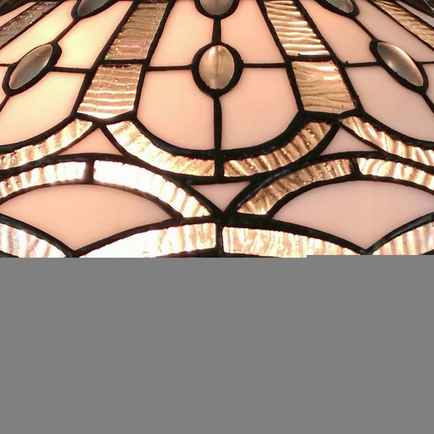 White Stained Glass Victorian Tiffany Style Hanging Lamp Ceiling Light