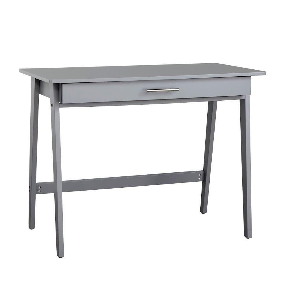 GREY Finish Minimalistic Style Desk with Drawer for Office Study Home Computer