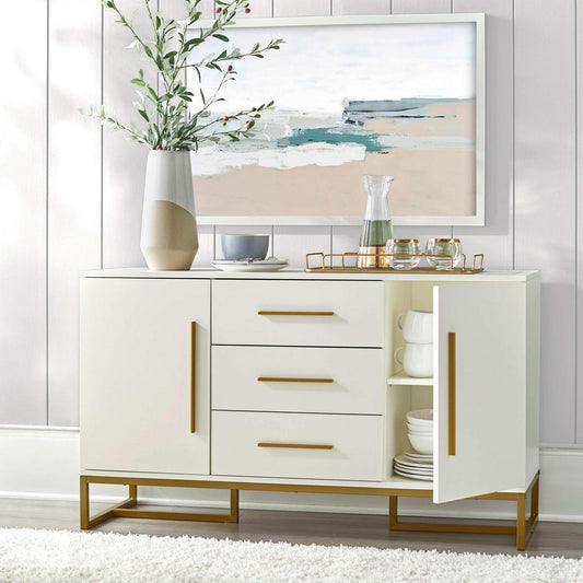 Modern Sideboard Buffet in White Finish 48in