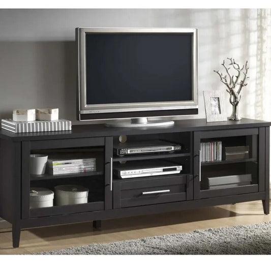 Espresso Finish TV Stand Entertainment Media Center 71in