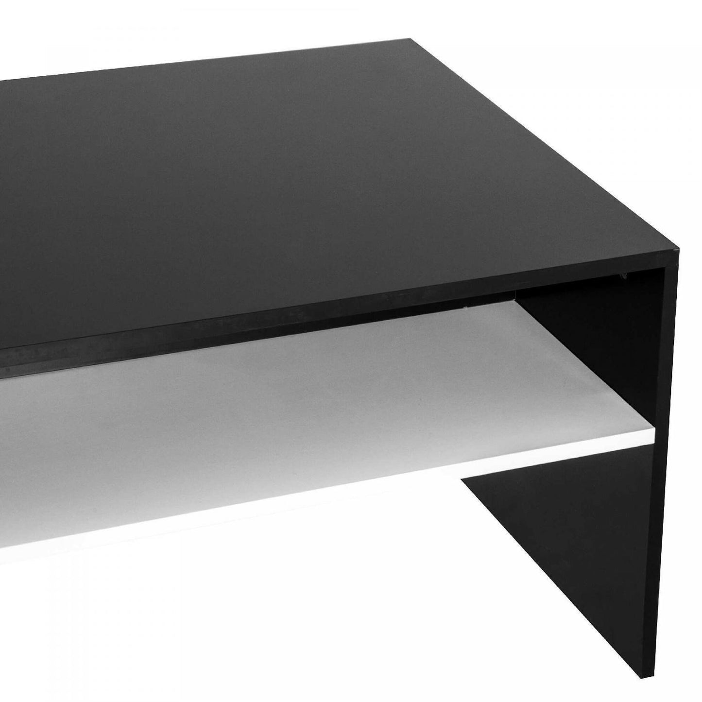 Modern Black and White 2-tier Coffee Table Sitting Table