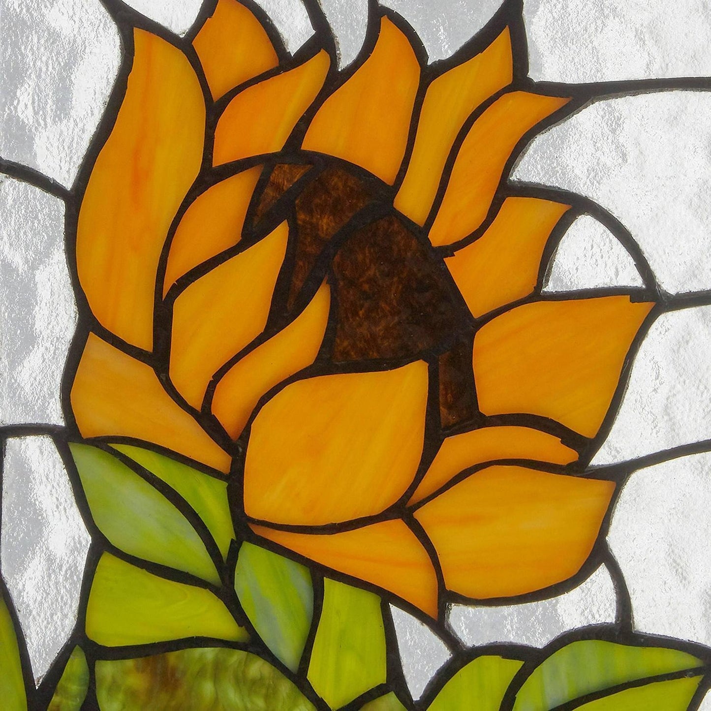 Tiffany Style Stained Glass Window Panel Suncatcher Sunflower Theme 8x11in