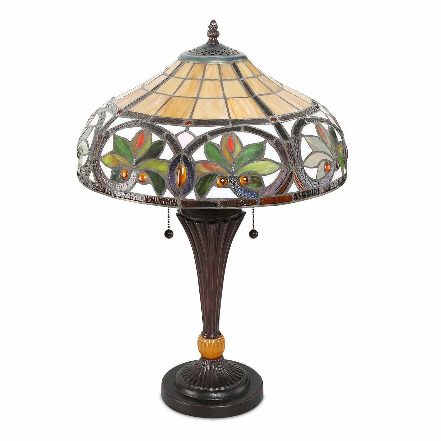 Tiffany Style Stained Glass Sunrise Table Lamp Accent Reading Lamp - 2 Light