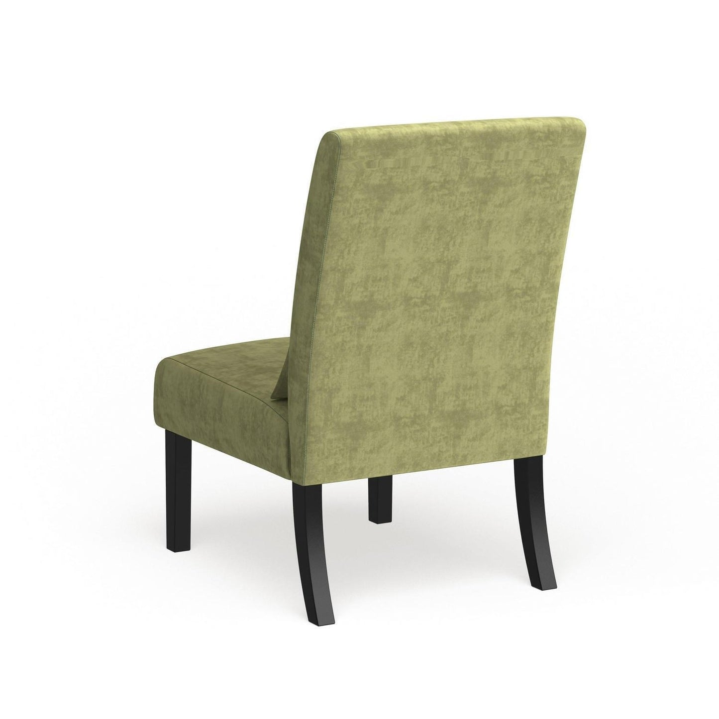 Green Chenille Fabric Accent Chair w/Matching Pillow - Livingroom, Bedroom