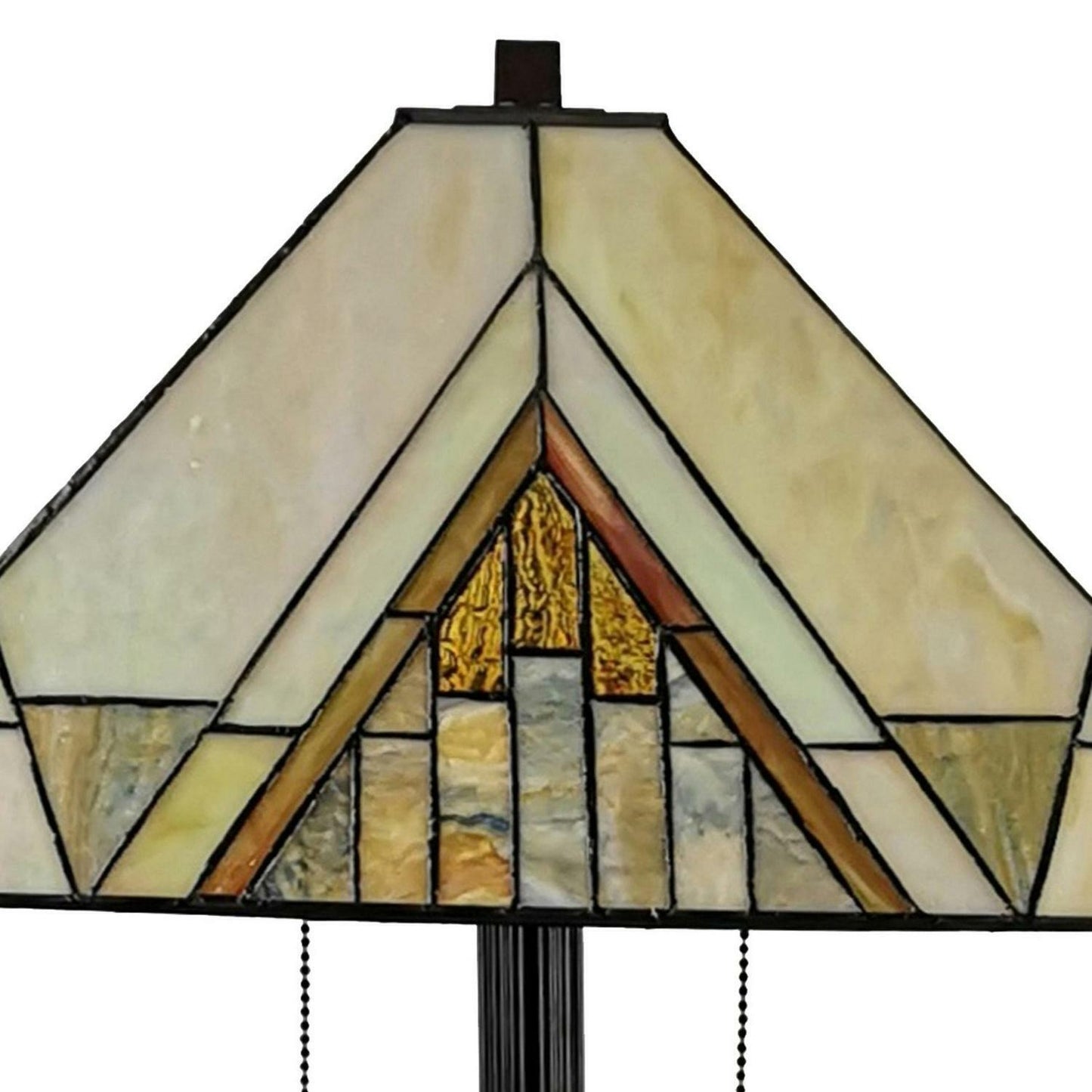 Pyramid Stained Glass Shade Tiffany Style Mission Standing Floor Lamp 62in