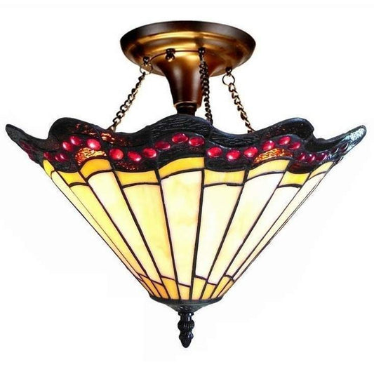 Tiffany Style Stained Glass Pendant Ceiling Light Design Bronze Finish