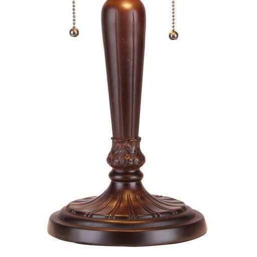 Dark Bronze Tiffany Style Victorian Design Classic 2 Light Table Lamp