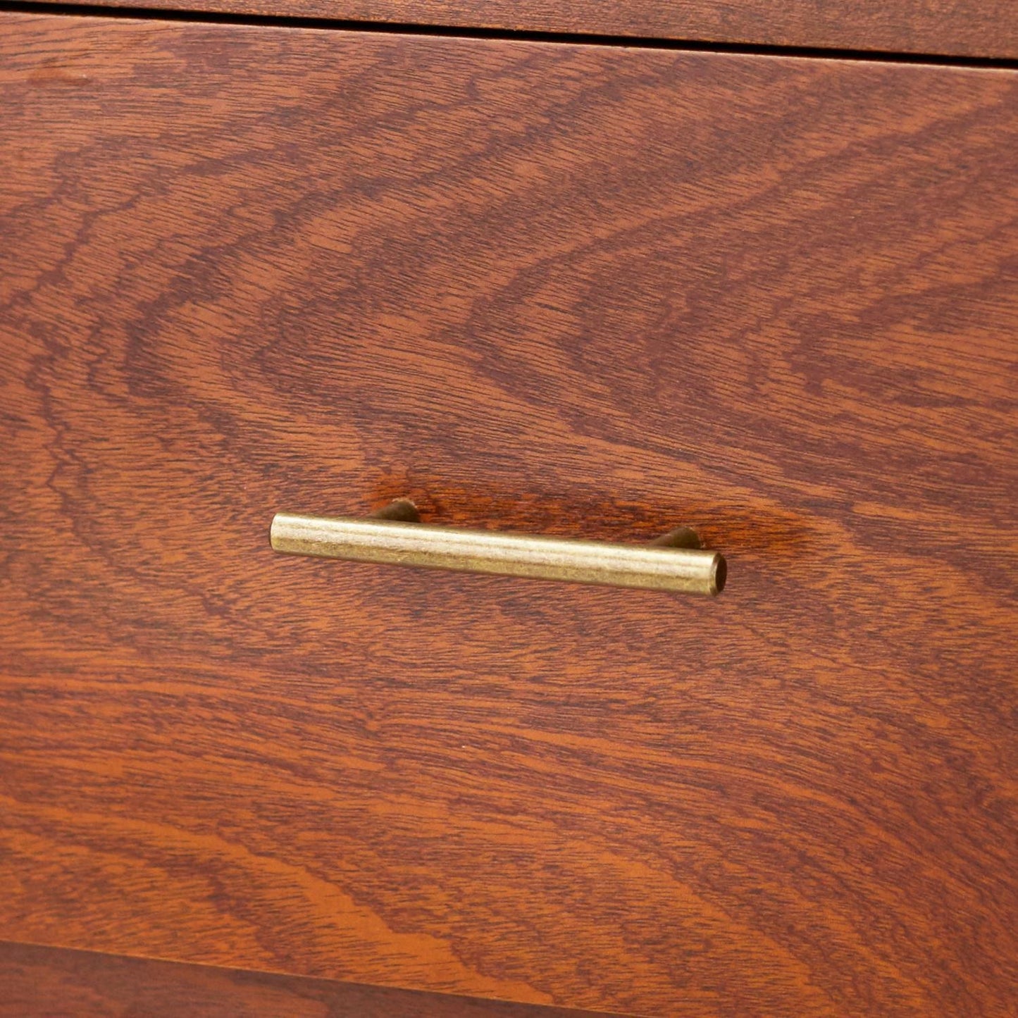 Desk Home Office 2-drawer Mid-Century Style Modern Desk in Walnut Finish