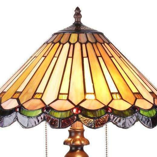 Dark Bronze Tiffany Style Victorian Design Classic 2 Light Table Lamp