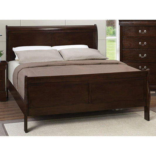 FULL Size Traditional Sleigh Bed Hardwood Espresso Finish Bed