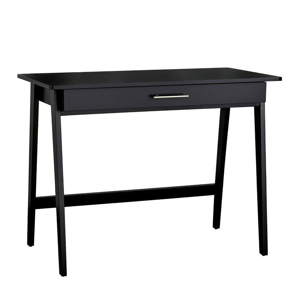 JET BLACK Minimalistic Style Desk with Drawer for Office Study Home Computer