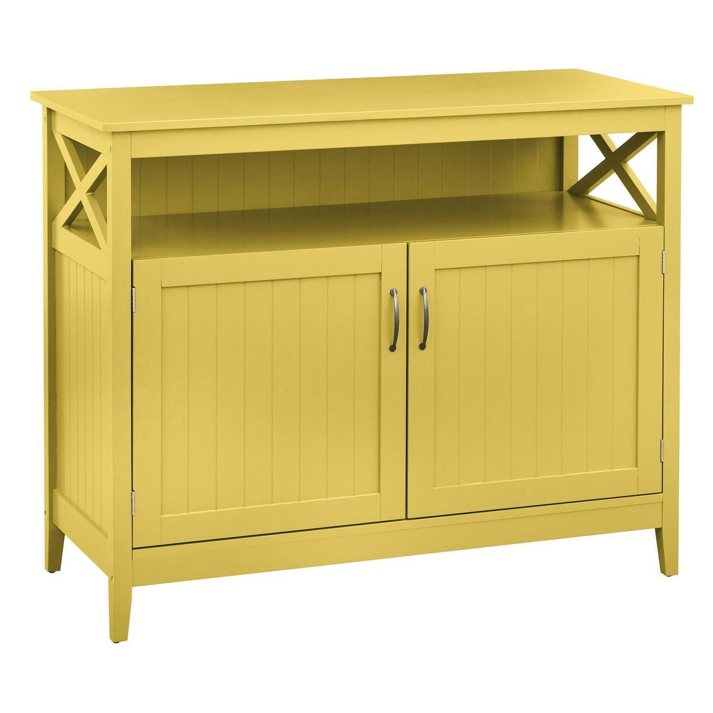 Dining Buffet Storage Cabinet Country Style Sideboard Country Yellow Finish