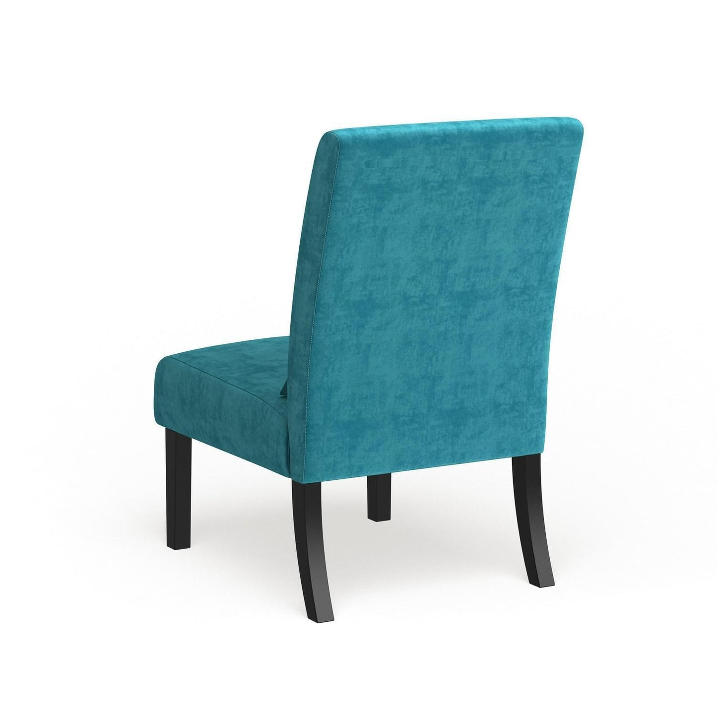 Teal Blue Chenille Fabric Accent Chair w/Matching Pillow - Livingroom, Bedroom