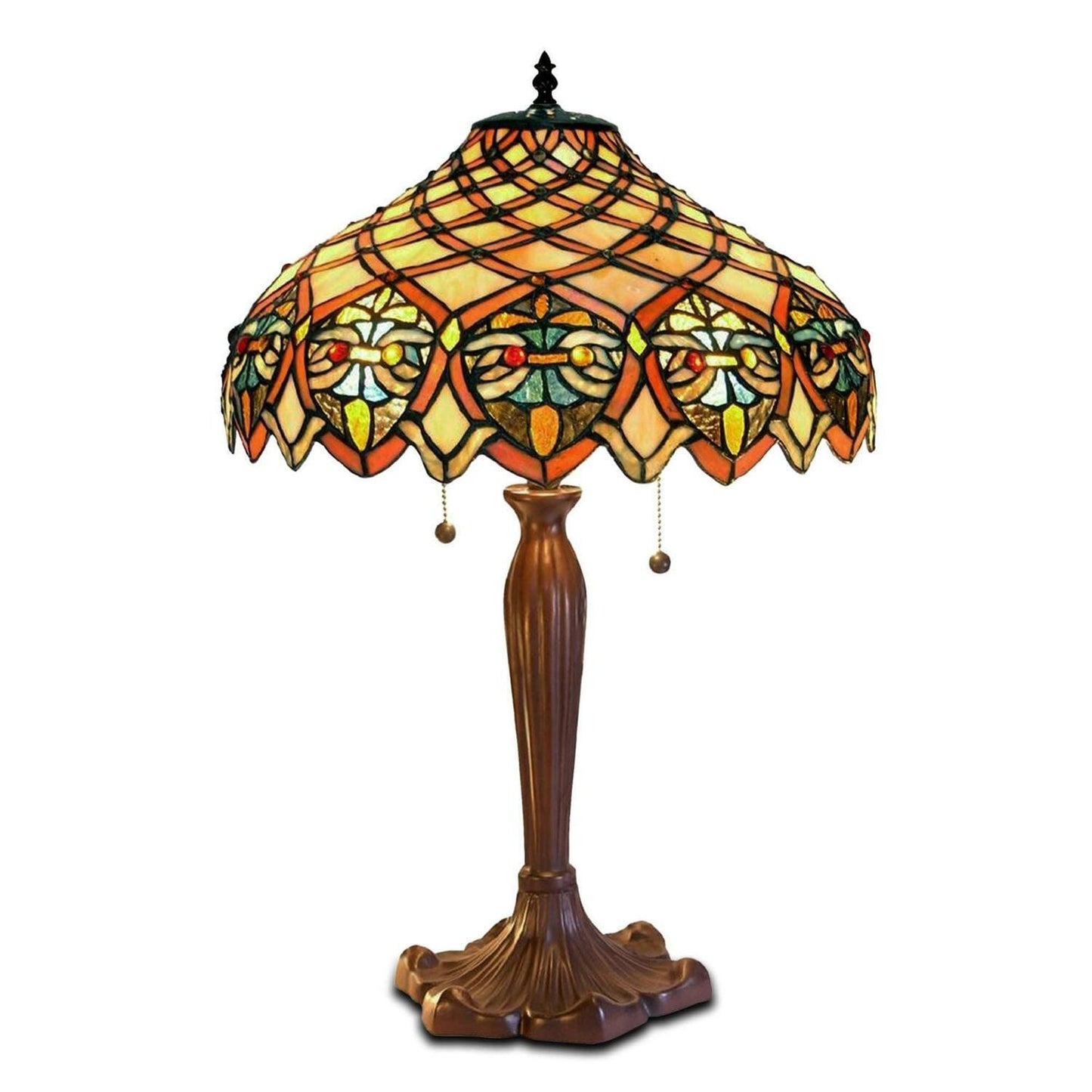 Stained Glass Table Lamp Tiffany Style Baroque