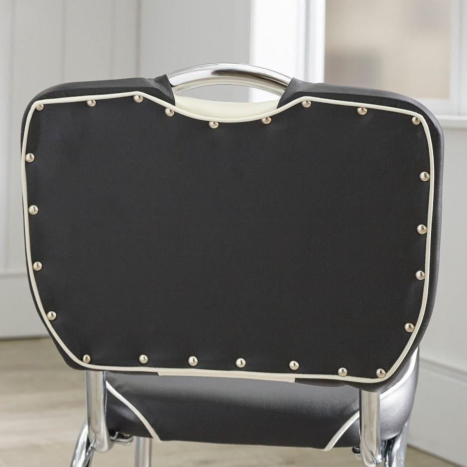 Black Finish Dining Set Vintage Retro American Style 5 Piece