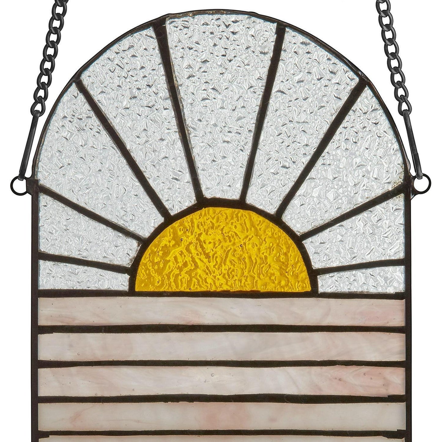 Sunset Stained Glass Window Panel Suncatcher 6x14in