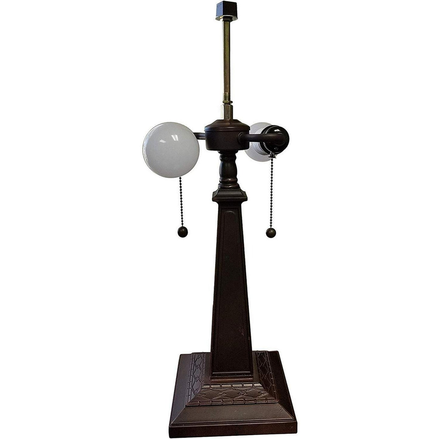 Stained Glass Tiffany Style Mission Geometric Pattern Table Accent Lamp 23in