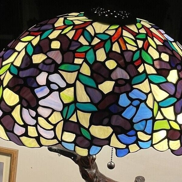 Wisteria Tree Design Tiffany Style Stained Glass Accent Table Lamp 25inT