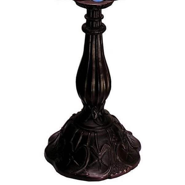 Peacock Stained Glass Tiffany Style Table Accent Lamp 18inch