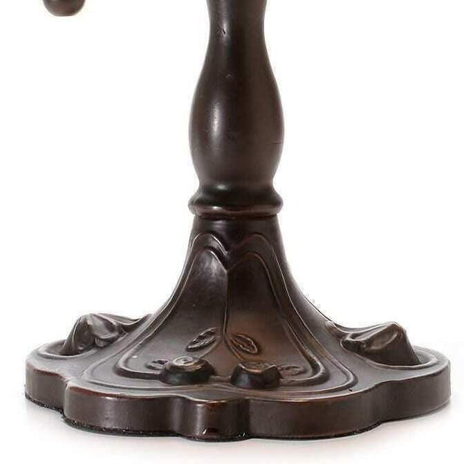 Vintage Jeweled Tiffany Style Stained Glass Bankers Desk Lamp Table Lamp