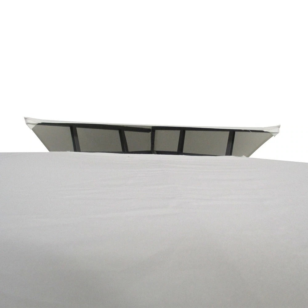 Spacious Deluxe 10x13ft Double Vented Gazebo Canopy Patio Shelter in Cream White