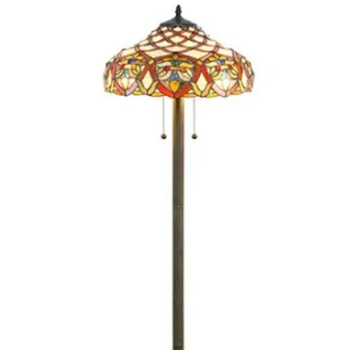 Tiffany Style Baroque Theme Stained Glass Floor Lamp