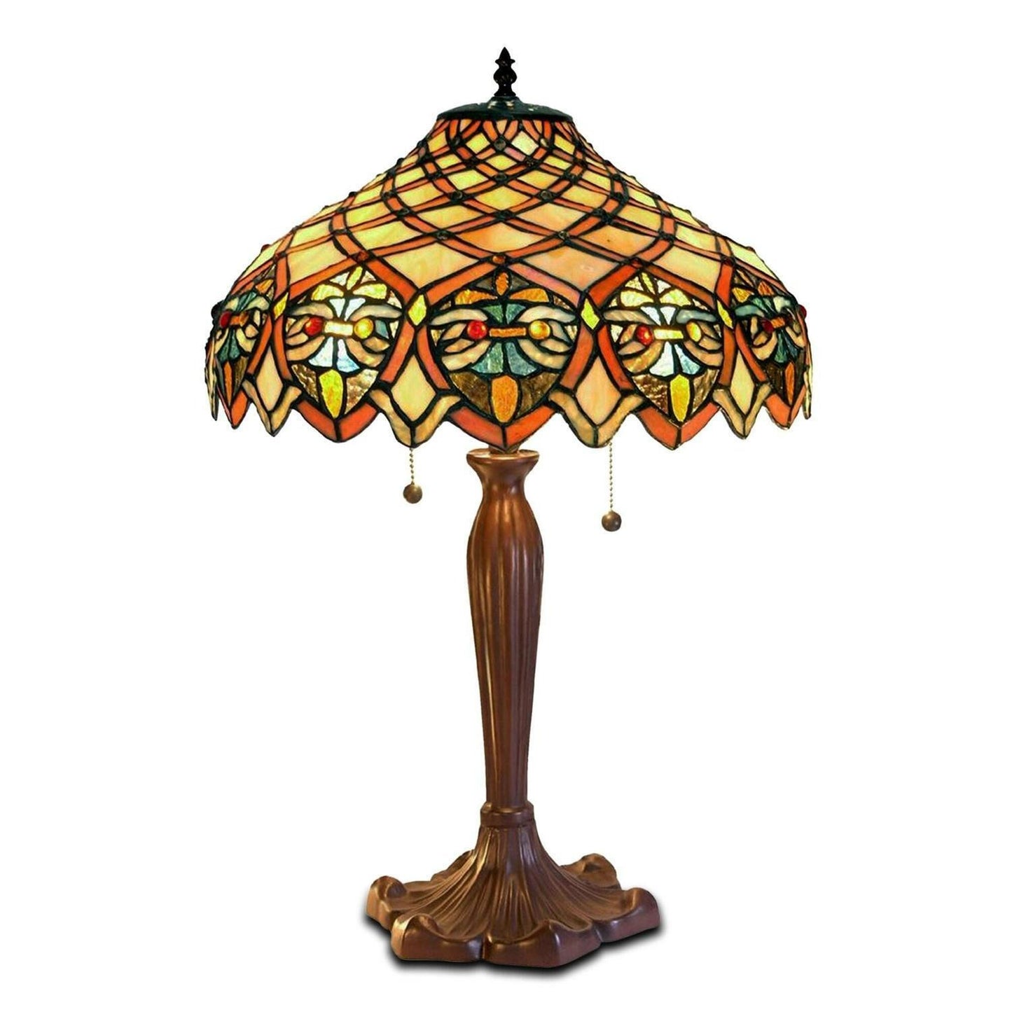 Stained Glass Table Lamp Tiffany Style Baroque