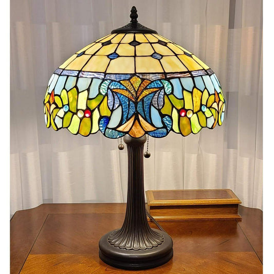 Stained Glass Multi-Color Tiffany Style Accent Reading Table Lamp 23in Tall