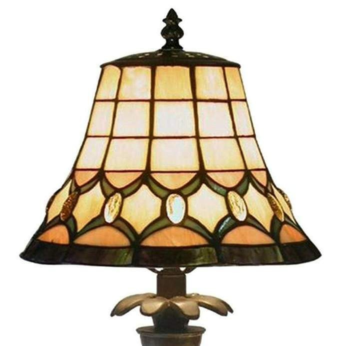 Tiffany Style 27in Stained Glass Table Reading Lamp Victorian Theme Handmade