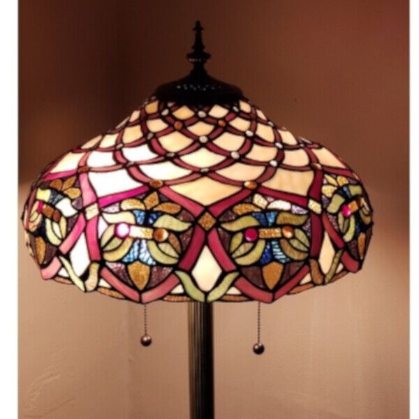 Tiffany Style Baroque Theme Stained Glass Floor Lamp