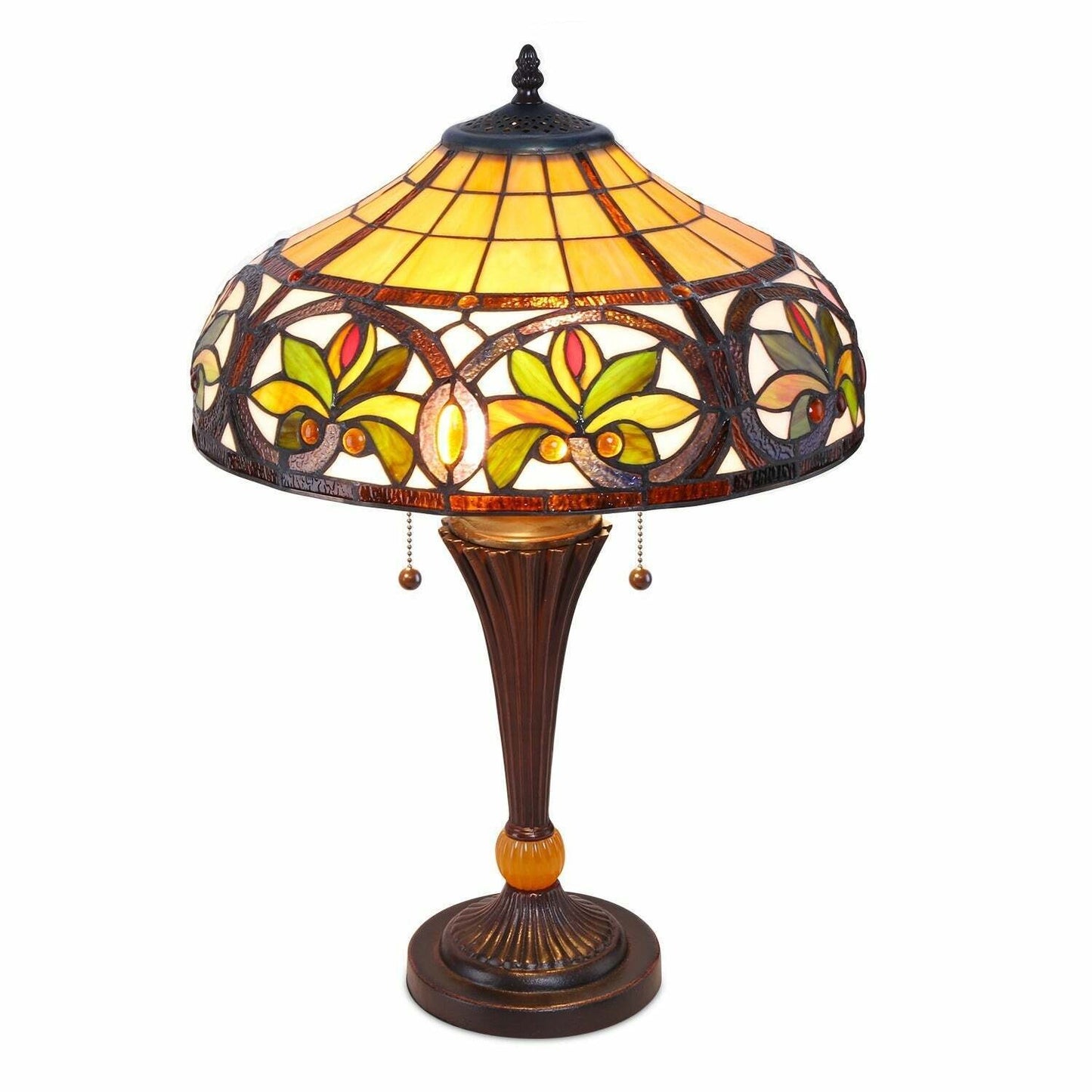 Tiffany Style Stained Glass Sunrise Table Lamp Accent Reading Lamp - 2 Light