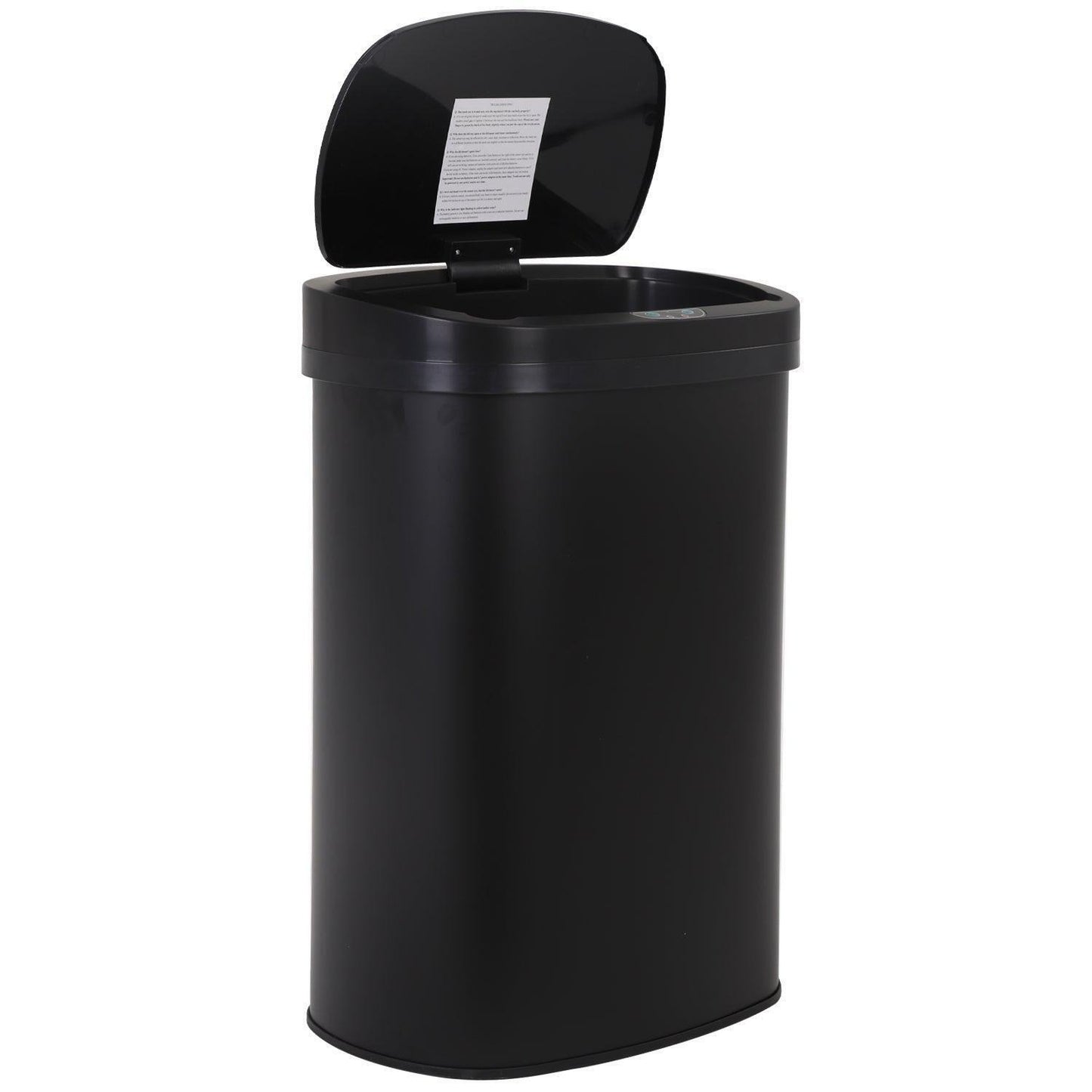 Auto Sensor Touchless Trash Can Kitchen Garbage Bin 50L/13G Stainless - in Black